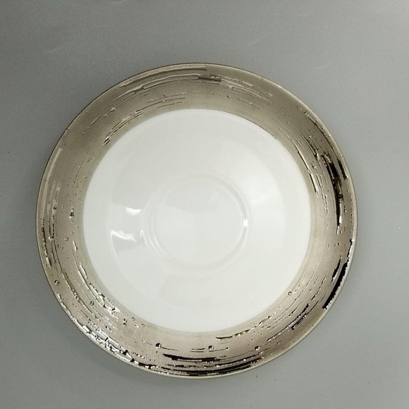 2 Porcel Argentatus Tea Saucers Limoges Porcelain - Picture 7 of 8